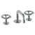 Watermark 31-2-BK Brooklyn Deck Mounted 3 Hole Square Lavatory Set - Parent