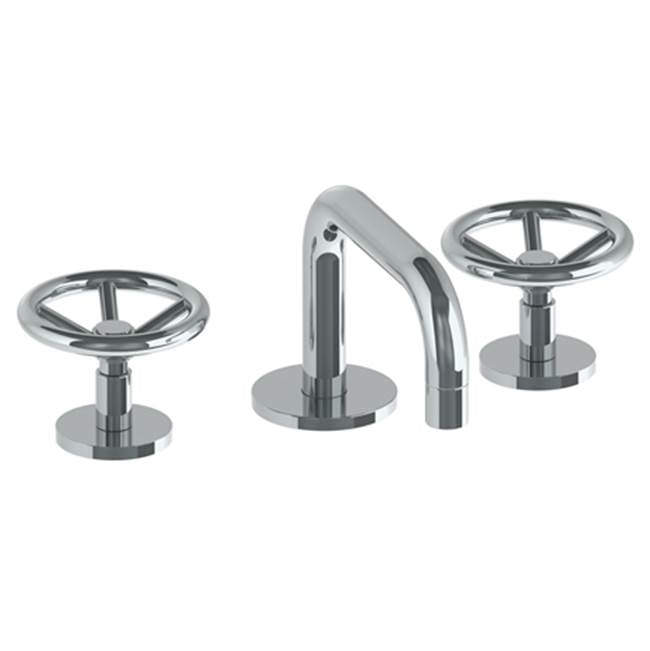 Watermark 31-2-BK Brooklyn Deck Mounted 3 Hole Square Lavatory Set