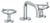Watermark 31-2-BKA1 Brooklyn Deck Mounted 3 Hole Square Lavatory Set - Parent
