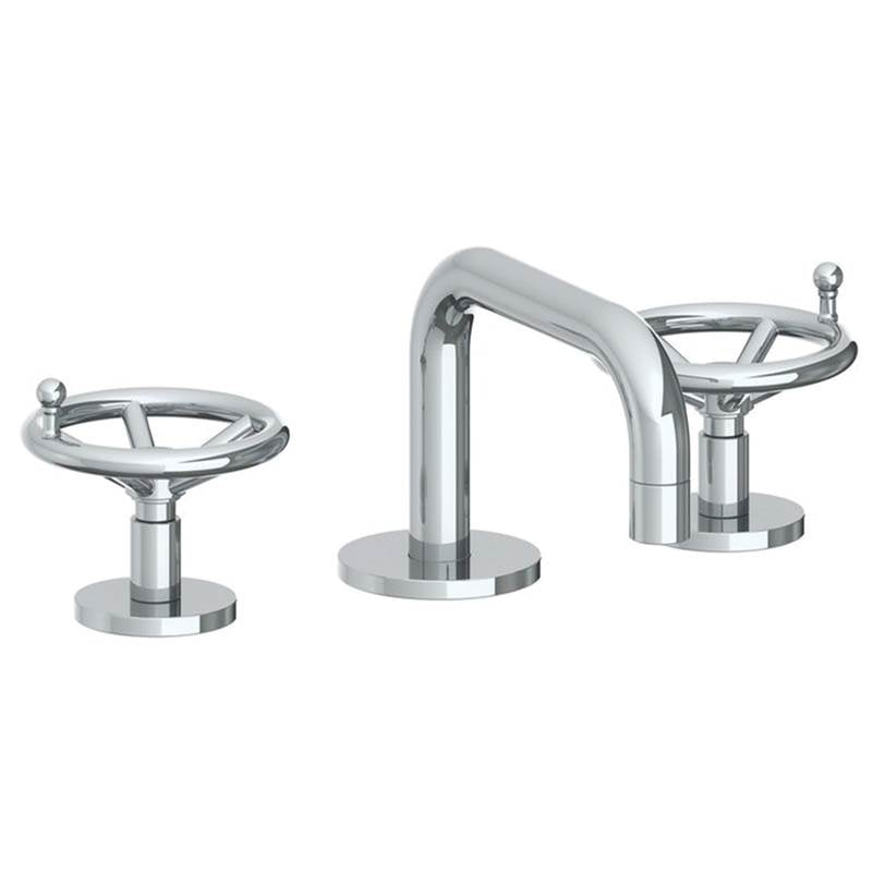Watermark 31-2-BKA1 Brooklyn Deck Mounted 3 Hole Square Lavatory Set