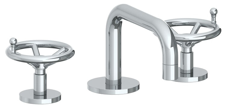 Watermark 31-2-BKA1 Brooklyn Deck Mounted 3 Hole Square Lavatory Set
