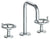 Watermark 31-2.1-BKA1 Brooklyn Deck Mounted 3 Hole Square Extended Spout Lavatory Set