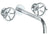 Watermark 31-2.2L-BKA1 Brooklyn Wall Mounted 3 Hole Lavatory Set With 11 7/8" Spout