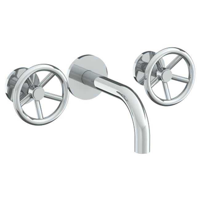 Watermark 31-2.2M-BK Brooklyn Wall Mounted 3 Hole Lavatory Set With 8 3/4" Spout