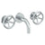 Watermark 31-2.2S-BK Brooklyn Wall Mounted 3 Hole Lavatory Set With 6" Spout