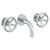 Watermark 31-2.2S-BK Brooklyn Wall Mounted 3 Hole Lavatory Set With 6" Spout