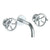 Watermark 31-2.2S-BKA1 Brooklyn Wall Mounted 3 Hole Lavatory Set With 6" Spout