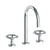 Watermark 31-2G-BK Brooklyn Deck Mounted 3 Hole Extended Gooseneck Lavatory Set