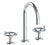 Watermark 31-2GS-BKA1 Brooklyn Deck Mounted 3 Hole Gooseneck Lavatory Set