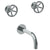Watermark 31-5-BK Brooklyn Wall Mounted 3 Hole Bath Set