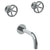 Watermark 31-5-BKA1 Brooklyn Wall Mounted 3 Hole Bath Set