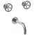 Watermark 31-5-BKA1 Brooklyn Wall Mounted 3 Hole Bath Set