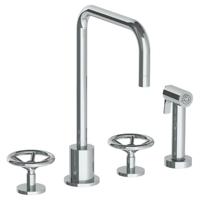 Watermark 31-7.1-BK Brooklyn Deck Mounted 4 Hole Kitchen Set - Includes Side Spray