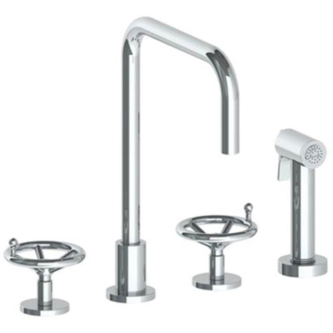 Watermark 31-7.1-BKA1 Brooklyn Deck Mounted 4 Hole Kitchen Set - Includes Side Spray