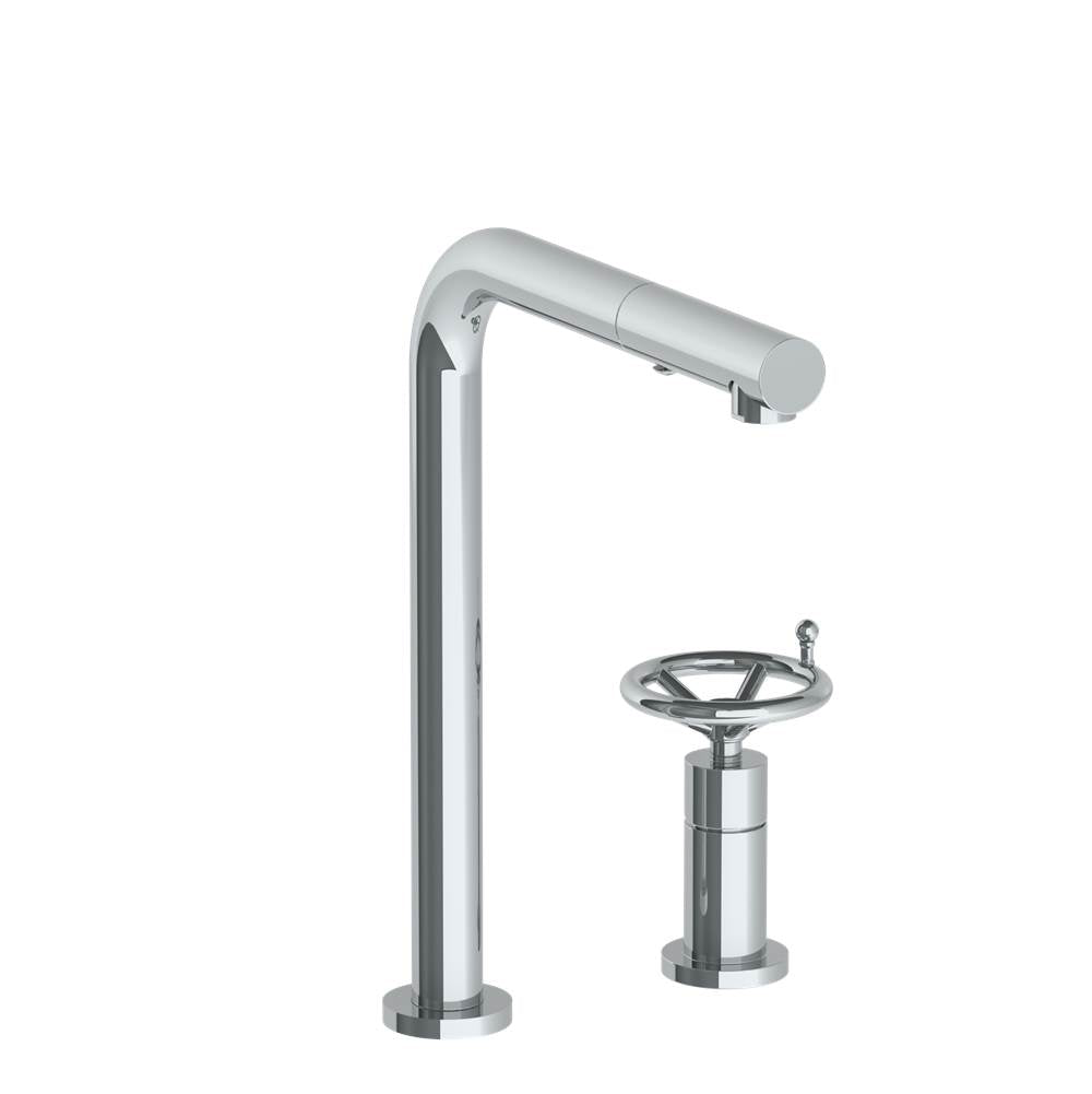 Watermark 31-7.1.3P1-BKA1V Deck Mounted 2 Hole Square Top Kitchen Faucet With Pull Out Spray - Parent