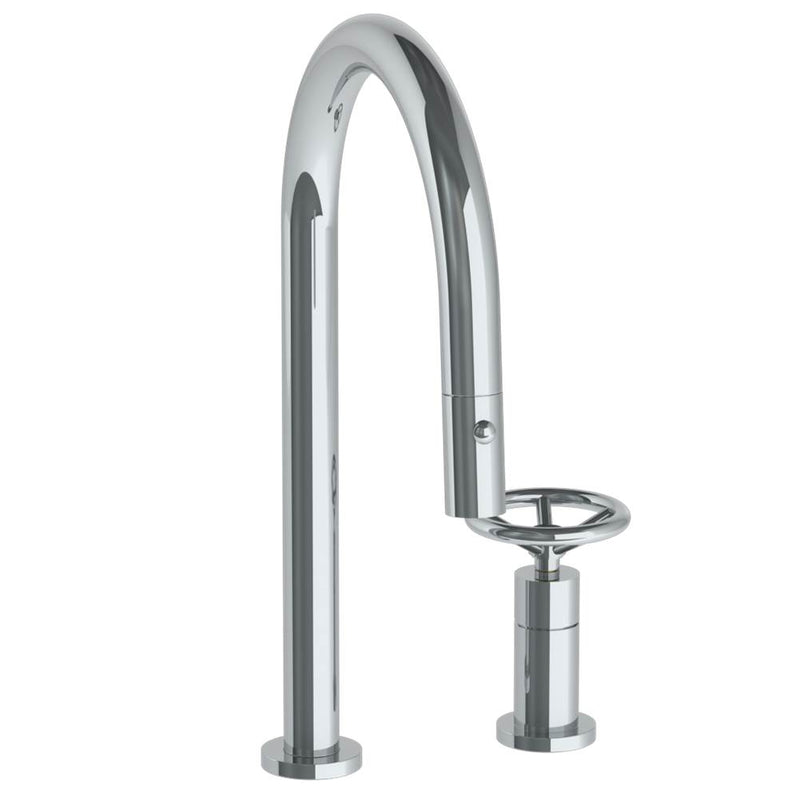 Watermark 31-7.1.3PG2-BKV Deck Mounted 2 Hole Gooseneck Kitchen Faucet With Pull Down Spray - Parent