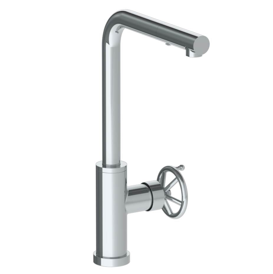 Watermark 31-7.3P1-BKA1 Deck Mounted 1 Hole Square Top Kitchen Faucet With Pull Out Spray - High Spout - Parent