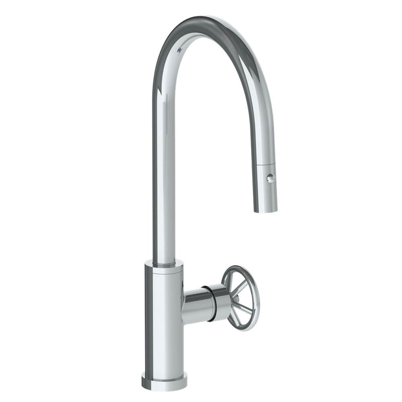 Watermark 31-7.3PG2-BK Deck Mounted 1 Hole Gooseneck Kitchen Faucet With Pull Down Spray - High Spout - Parent