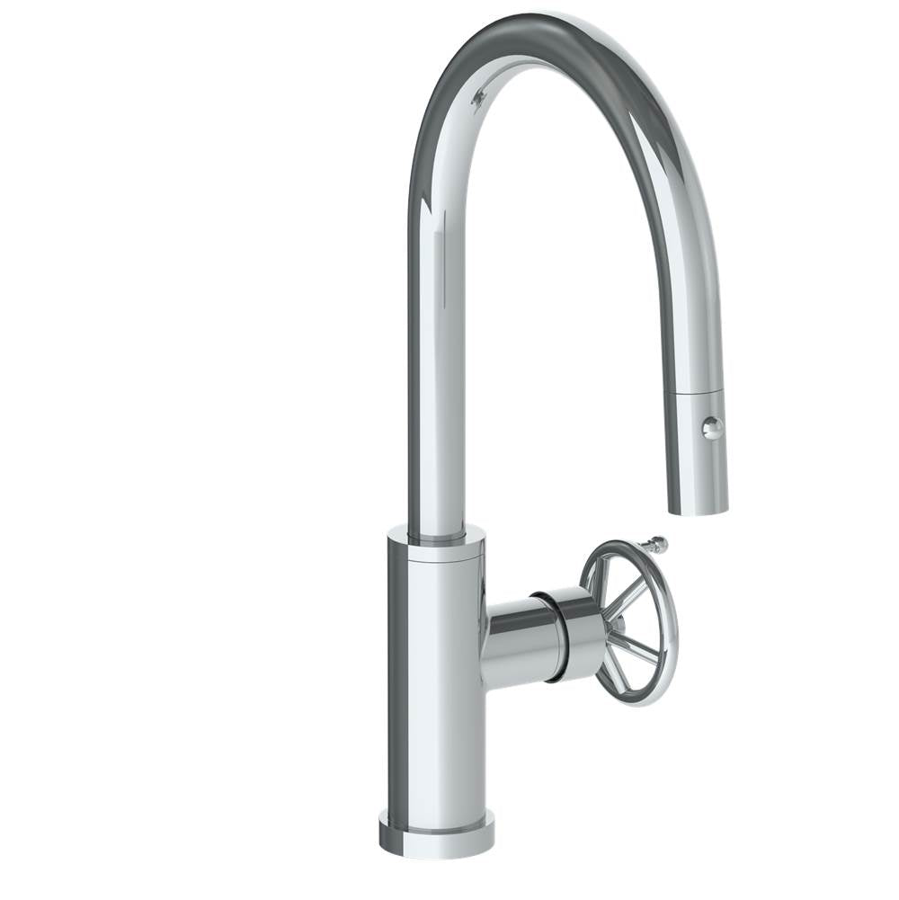 Watermark 31-7.3PG4-BKA1 Deck Mounted 1 Hole Gooseneck Kitchen Faucet With Pull Down Spray - Low Spout - Parent