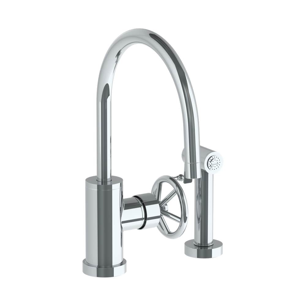 Watermark 31-7.4G-BKA1 Deck Mounted 2 Hole Gooseneck Kitchen Set - Includes Side Spray - Parent