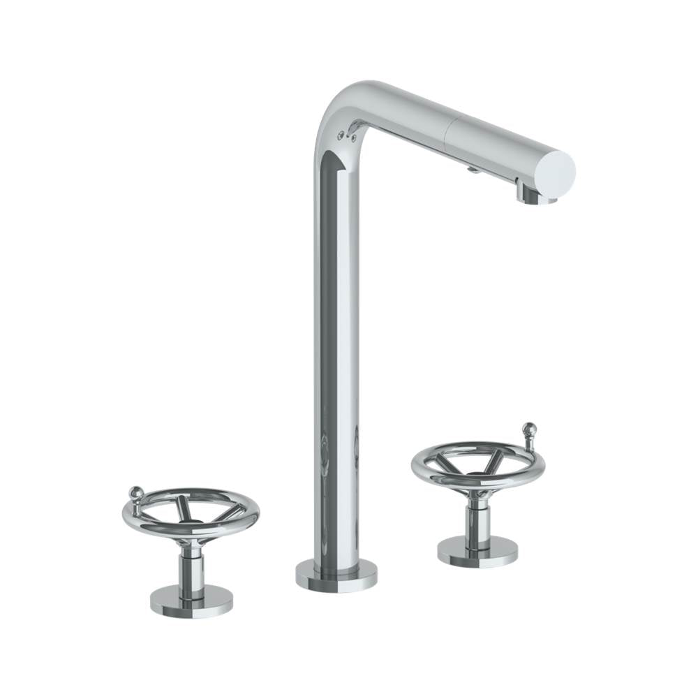 Watermark 31-7P1-BKA1 Deck Mounted 3 Hole Square Top Kitchen Faucet With Pull Out Spray - Parent