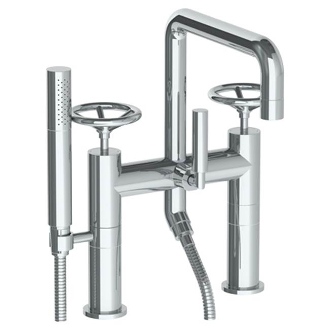 Watermark 31-8.26.2-BK Deck Mounted Exposed Square Bath Set With Hand Shower - Parent
