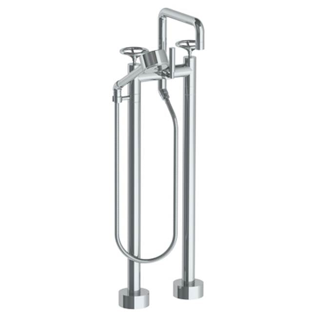 Watermark 31-8.26.3V-BK Floor Standing Square Bath Set With Volume Hand Shower - Parent