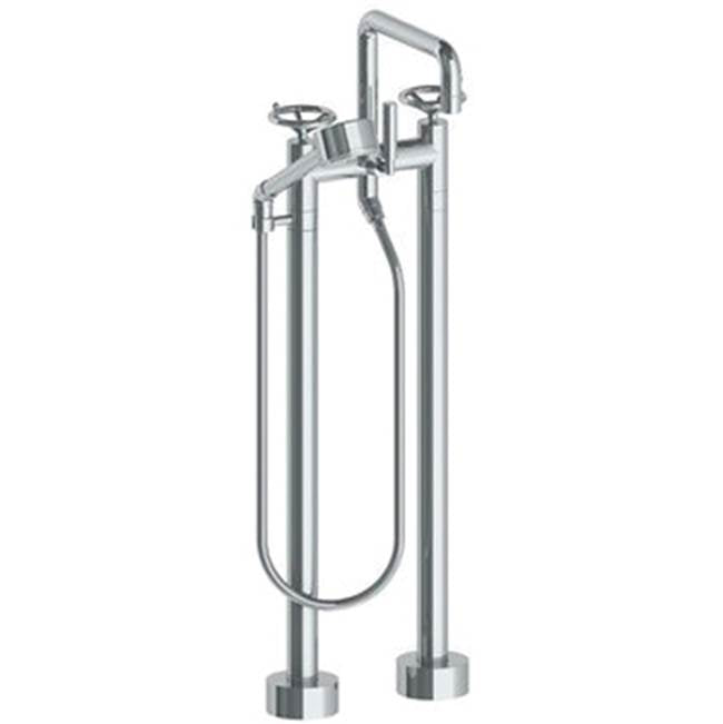 Watermark 31-8.26.3V-BKA1 Floor Standing Square Bath Set With Volume Hand Shower - Parent