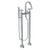 Watermark 31-8.3-BK Brooklyn Floor Standing Gooseneck Bath Set With Slim Hand Shower