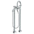 Watermark 31-8.3V-BK Brooklyn Floor Standing Gooseneck Bath Set With Volume Hand Shower