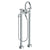Watermark 31-8.3V-BK Brooklyn Floor Standing Gooseneck Bath Set With Volume Hand Shower