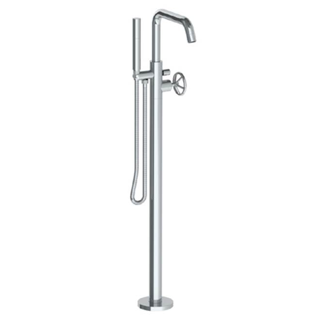 Watermark 31-8.8-BK Brooklyn Single Hole Floor Standing Bath Set With Hand Shower