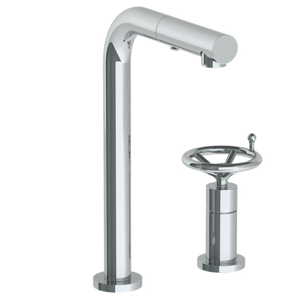 Watermark 31-9.1.3P1-BKA1V Deck Mounted 2 Hole Square Top Prep Faucet With Pull Out Spray - Parent