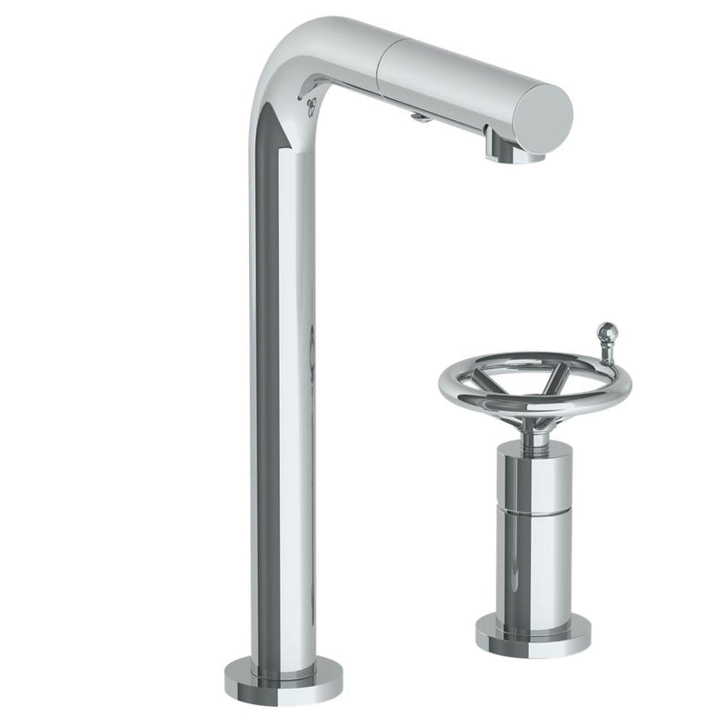 Watermark 31-9.1.3P1-BKA1V Deck Mounted 2 Hole Square Top Prep Faucet With Pull Out Spray - Parent