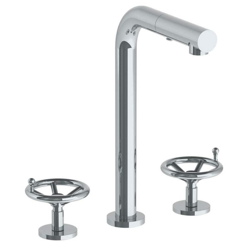 Watermark 31-9P3-BKA1 Deck Mounted 3 Hole Square Top Prep Faucet With Pull Out Spray - Parent