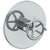 Watermark 31-P80-BKA1 Brooklyn Wall Mounted Pressure Balance Shower Trim 7" Diameter
