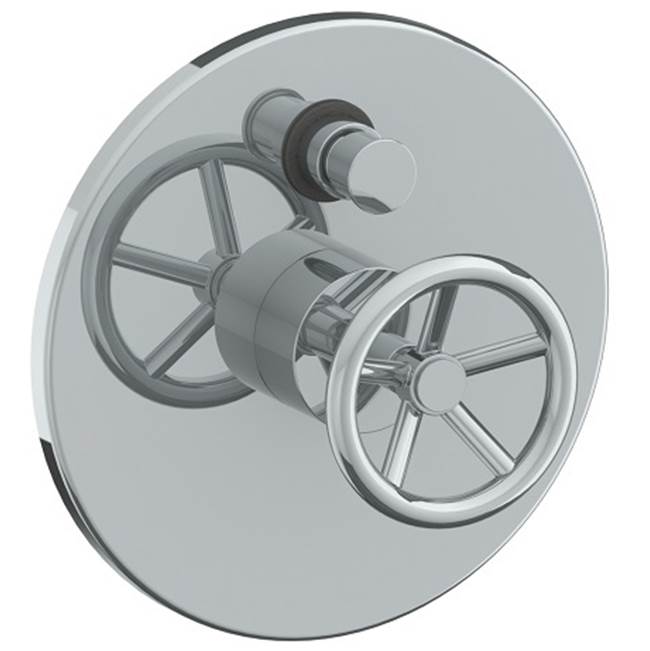 Watermark 31-P90-BK Brooklyn Wall Mounted Pressure Balance Shower Trim With Diverter 7" Diameter