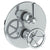 Watermark 31-T20-BK Brooklyn Wall Mounted Thermostatic Shower Trim With Built-In Control 7-1/2" Diameter
