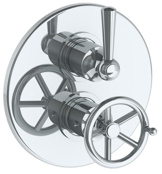 Watermark 31-T20-BKA1 Brooklyn Wall Mounted Thermostatic Shower Trim With Built-In Control 7-1/2" Diameter