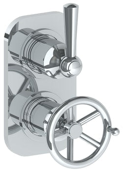 Watermark 31-T25-BKA1 Brooklyn Wall Mounted Mini Thermostatic Shower Trim With Built-In Control 3-1/2" X 6-1/4"