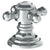 Watermark 312-DTH-V Gramercy Trim For Deck Mounted Valve. Porcelain Cross Buttons Engraved "Hot"