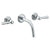 Watermark 313-2.2S-Y2 York Wall Mounted 3 Hole Lavatory Set With 6 1/2" CTC  Spout