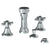 Watermark 313-4-AX York Deck Mounted 4-Hole Bidet