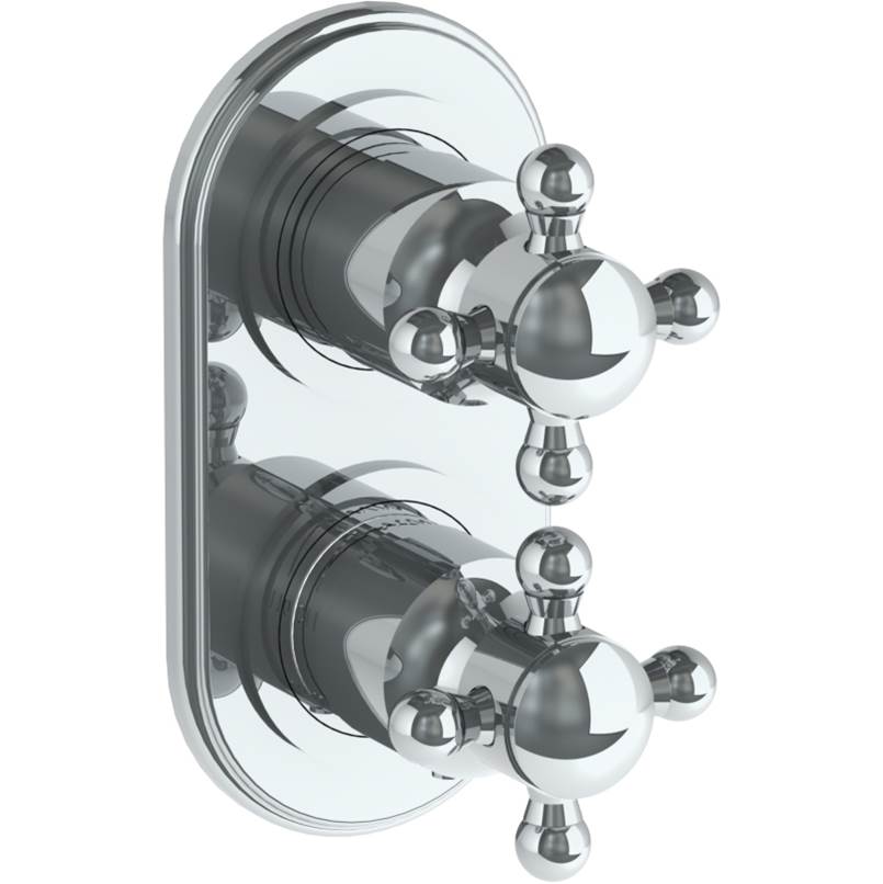 Watermark 313-T25-AX York Wall Mounted Mini Thermostatic Shower Trim With Built-In Control 3-1/2" X 6-1/4".