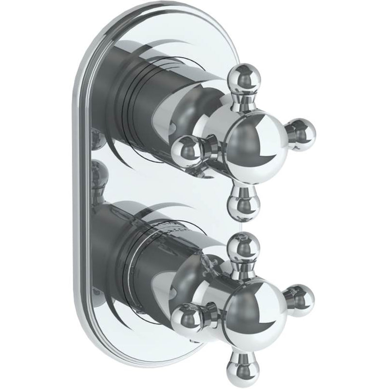 Watermark 313-T25-AX York Wall Mounted Mini Thermostatic Shower Trim With Built-In Control 3-1/2" X 6-1/4".