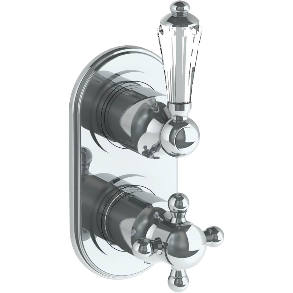 Watermark 313-T25-SW York Wall Mounted Mini Thermostatic Shower Trim With Built-In Control 3-1/2" X 6-1/4".