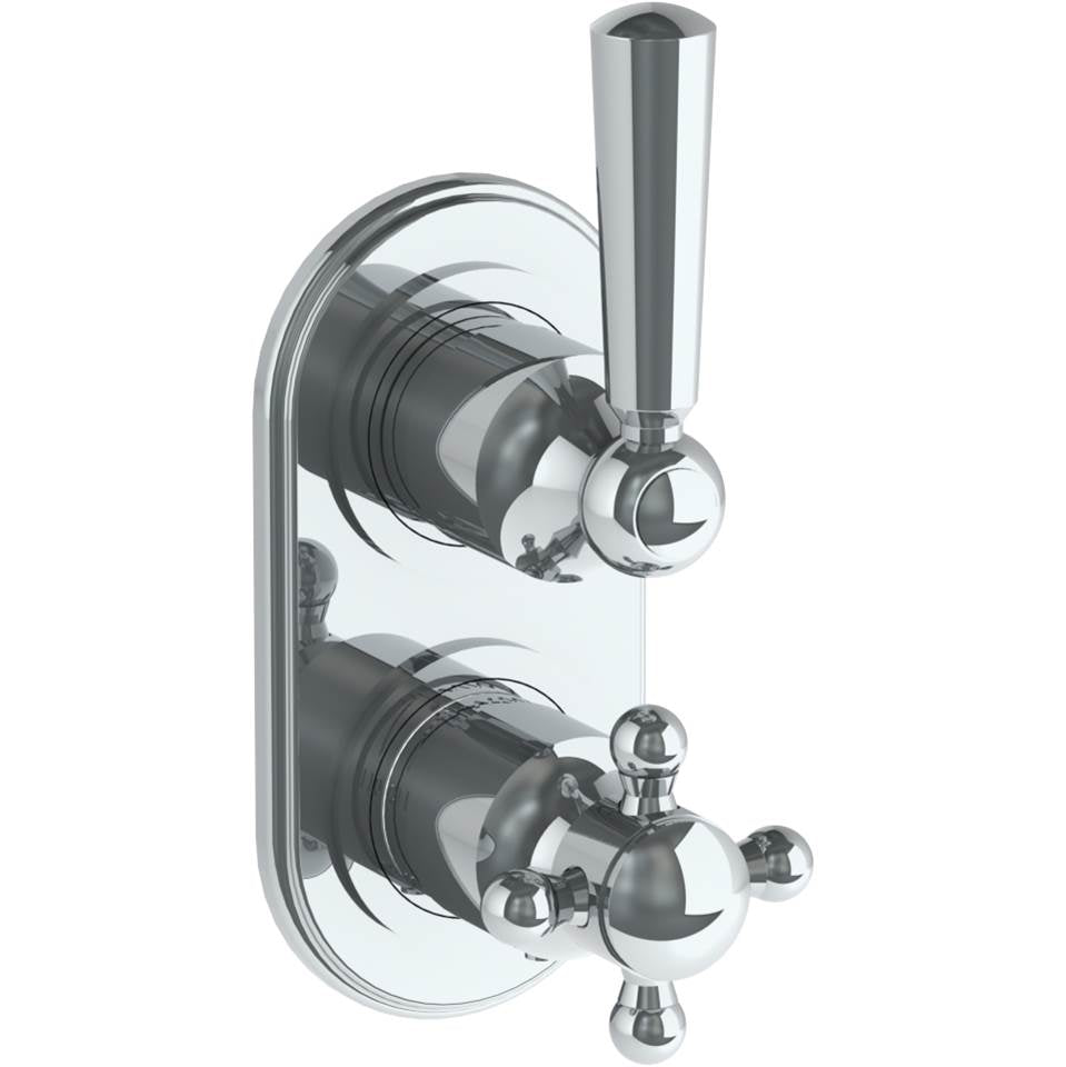 Watermark 313-T25-WW York Wall Mounted Mini Thermostatic Shower Trim With Built-In Control 3-1/2" X 6-1/4".