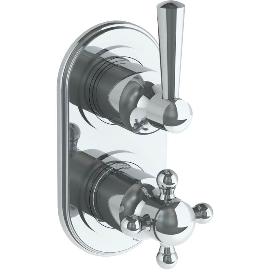 Watermark 313-T25-Y2 York Wall Mounted Mini Thermostatic Shower Trim With Built-In Control 3-1/2" X 6-1/4". - Parent