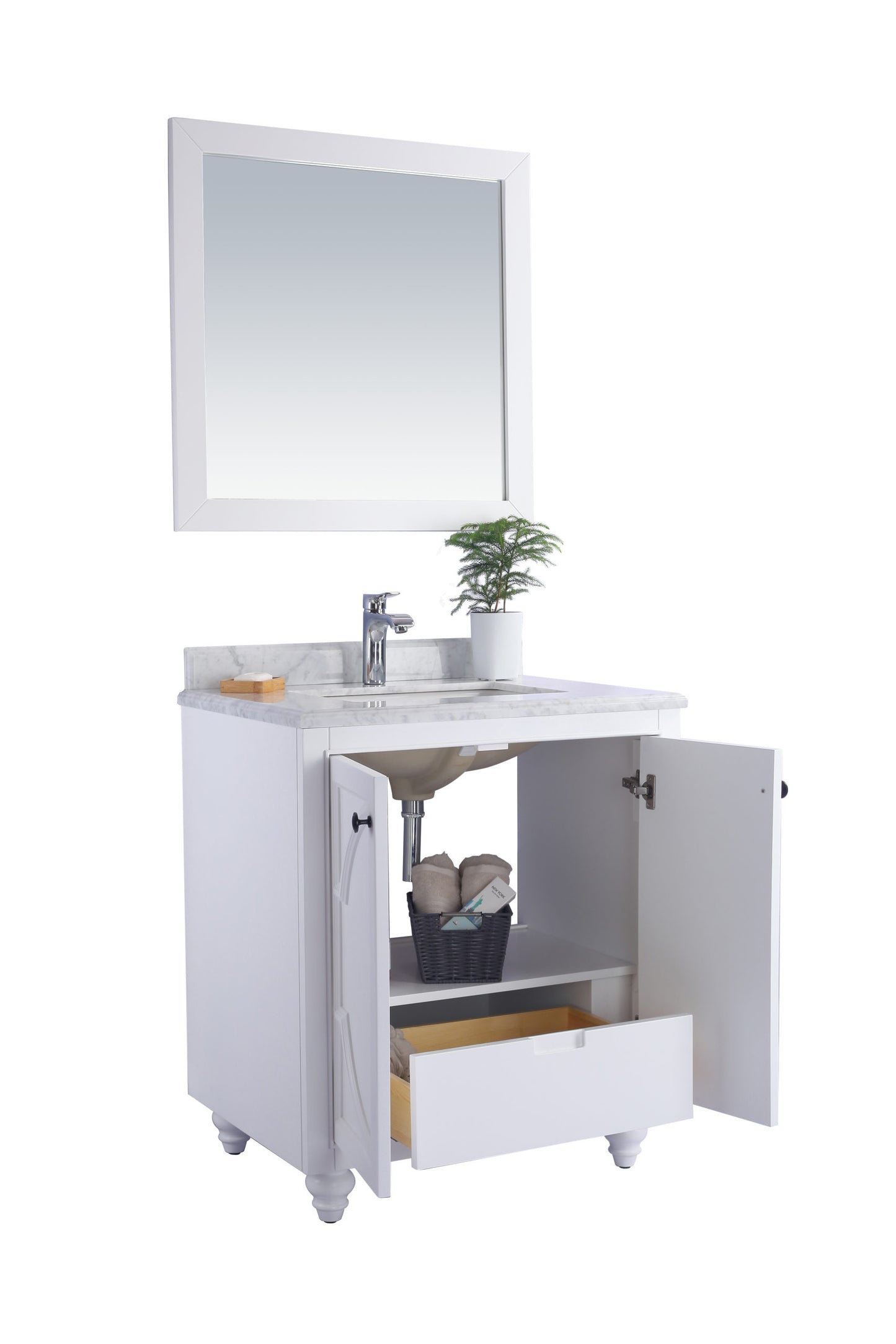 Laviva 313613-30W Odyssey 30" Bathroom Vanity with Countertop