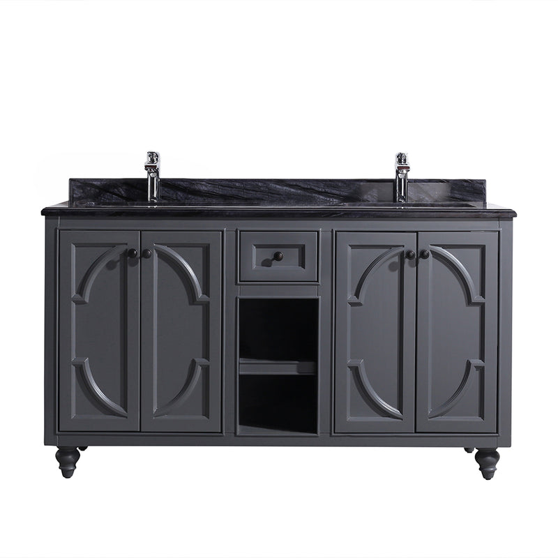 Laviva 313613-60G Odyssey 60" Double Sink Bathroom Vanity with Countertop